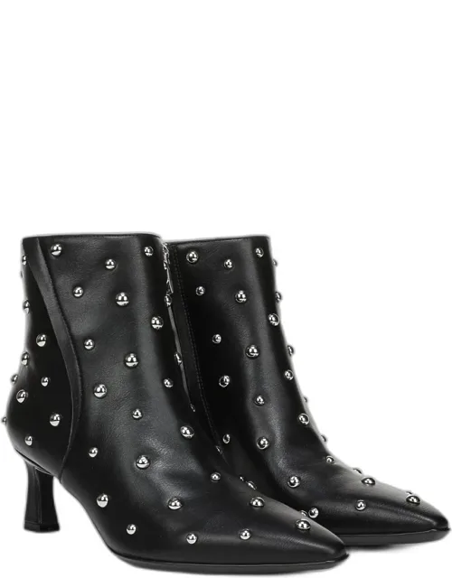Deesha Bootie Boots, Stud Faux Leather Suede, Zip Closure