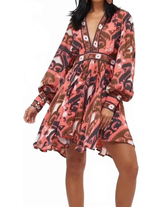V Neck Mini Dress