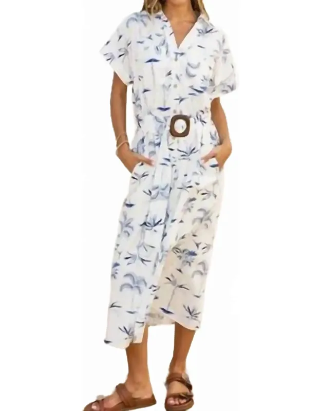 Lined Belted Shirt Dress