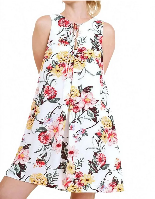 Floral Keyhole Bohemian Dress