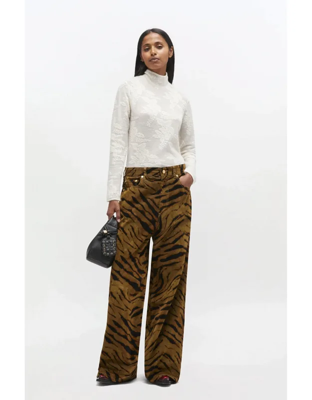 Tiger Print Baggy Jeans