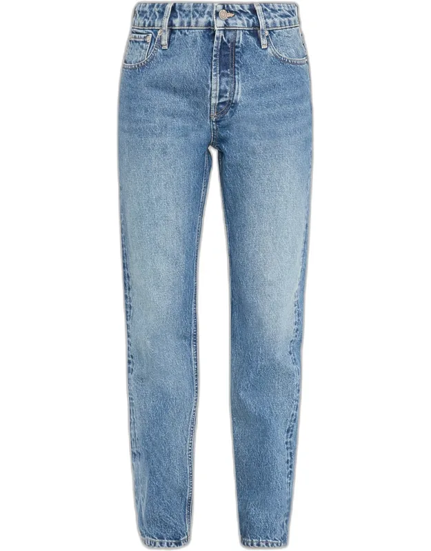 Denim Straight-leg Ankle Jeans