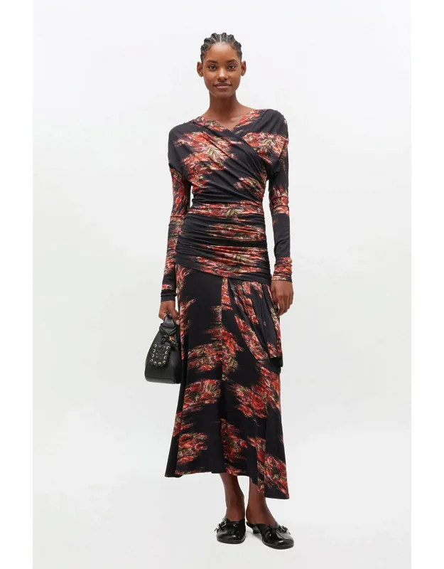 Floral Ruched Dress