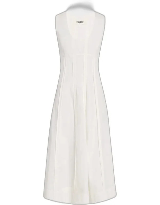 Sculptural Poplin Midi Dress