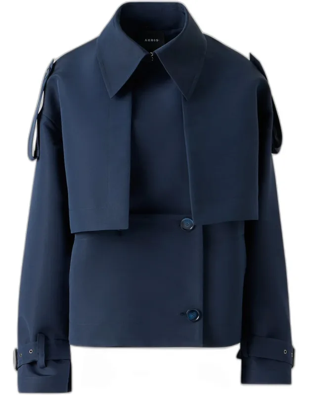 Duo Ottoman Silk Trench Coat With Bolero