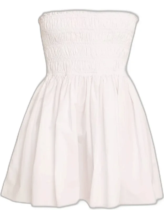 Shirred Bodice Mini Dress