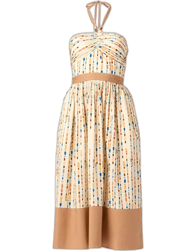 Serene Strapless A-line Midi Dress