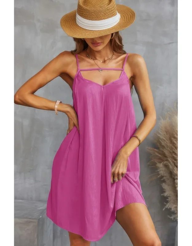 A-line Spaghetti Strap Dress