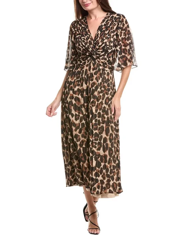 Pleated Midi Dress