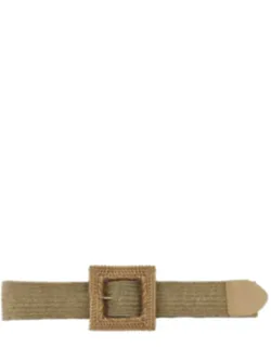 Square Straw Buckle Belt