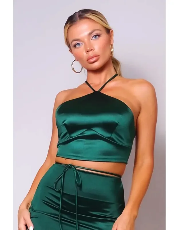 Halter Front Crop Top