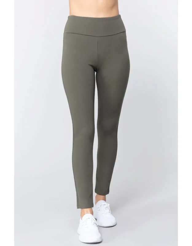 Waist Band Long Ponte Pants