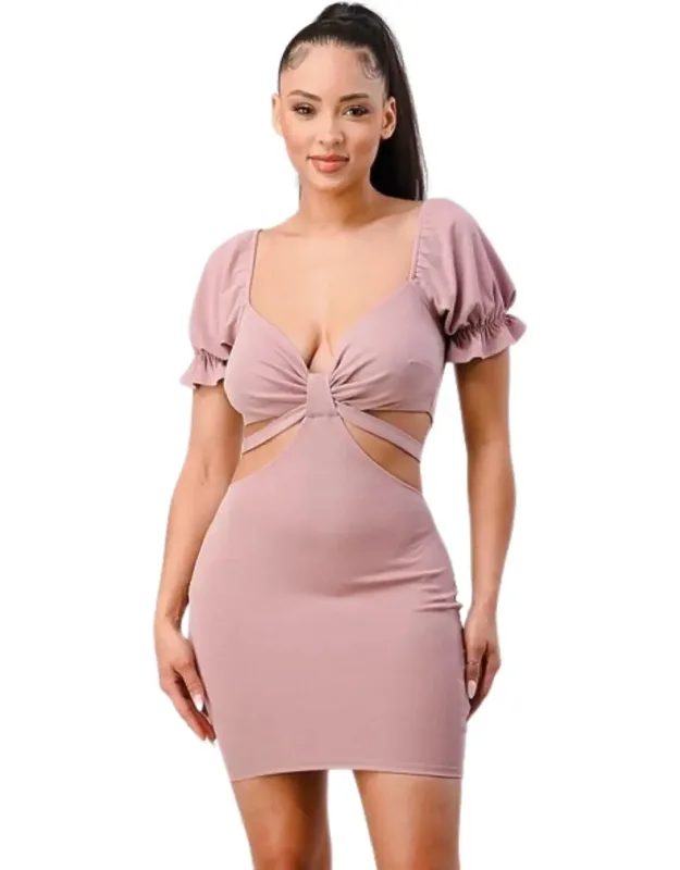 Side Cutout Bodycon Dress