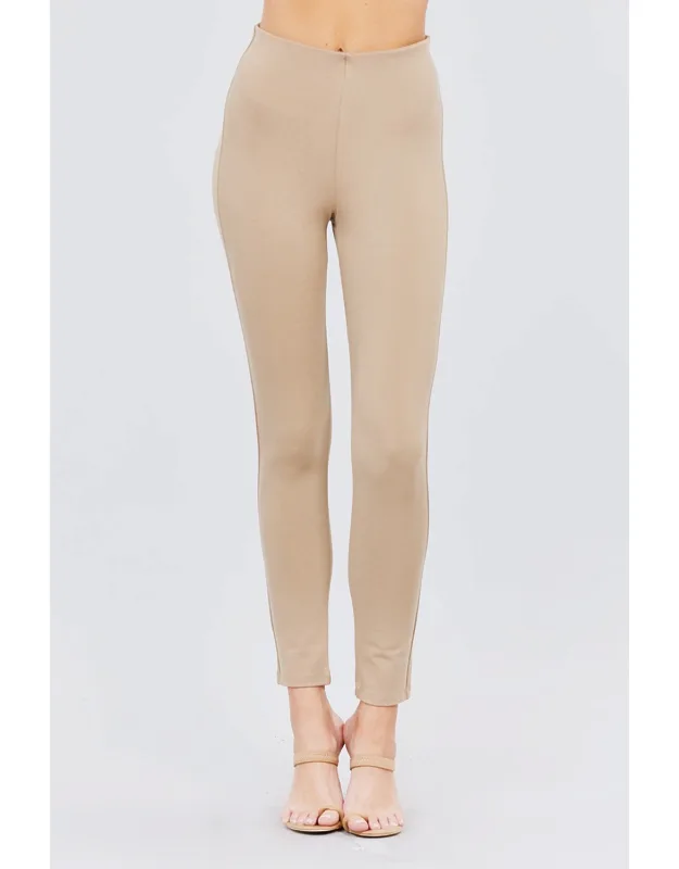 Elastic Band Ponte Pants