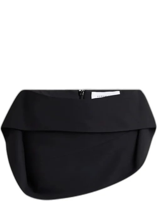 Wool Faille Micro Skirt