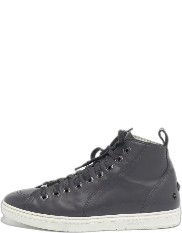 Leather High Top Sneakers