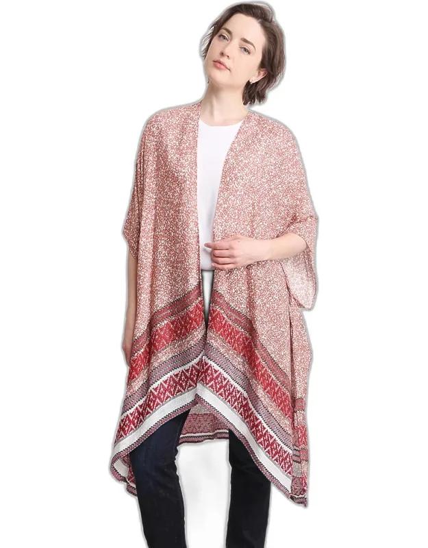 Flower Cover Up Kimono Poncho