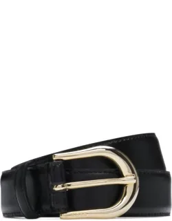 Italian-leather Belt With Golden Buckle
