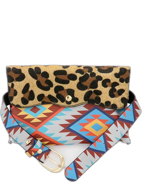 Leopard Patterned Faux Leather Bag