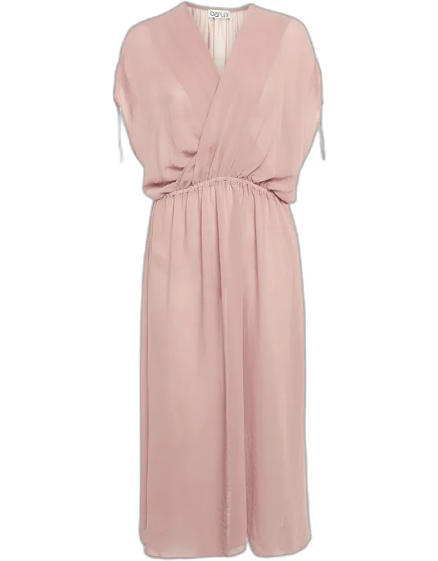 Sheer Crepe Maxi Dress
