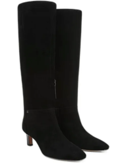 Franco Sarto Timmy Knee High Boot 7.5 M With Side Zipper And 2 Inch Heel