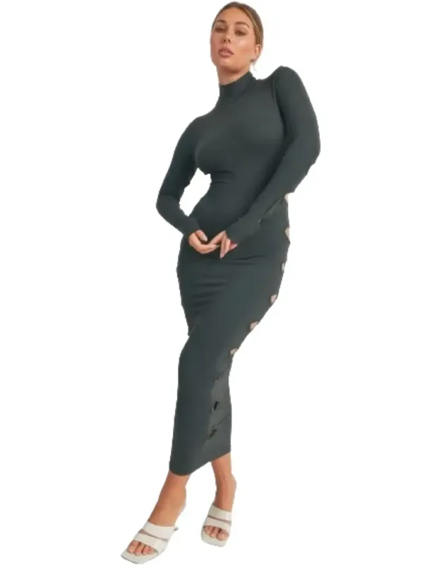Cutout Detail Maxi Dress