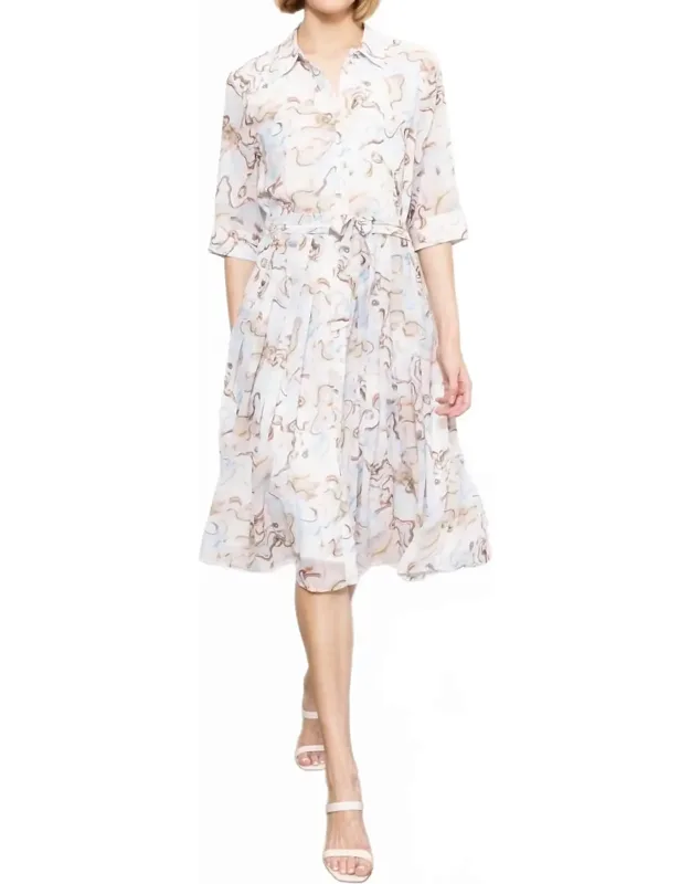 Marble Print Dress