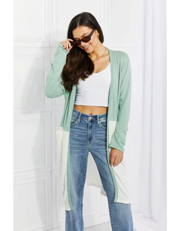 Until You Came Color Block Duster Cardigan