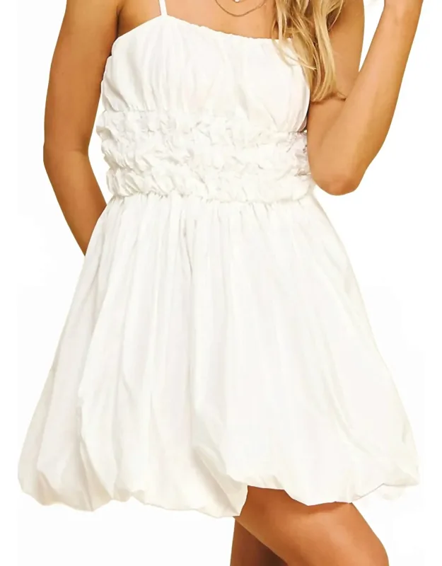 Bubble Hem Mini Dress
