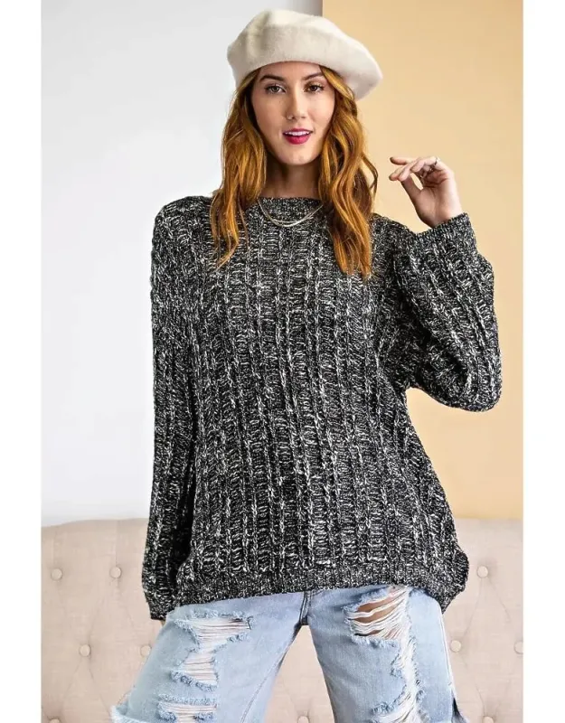 Textured Knitted Sweater