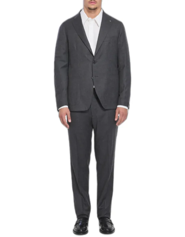 Two-piece Suit In Wool And Silk