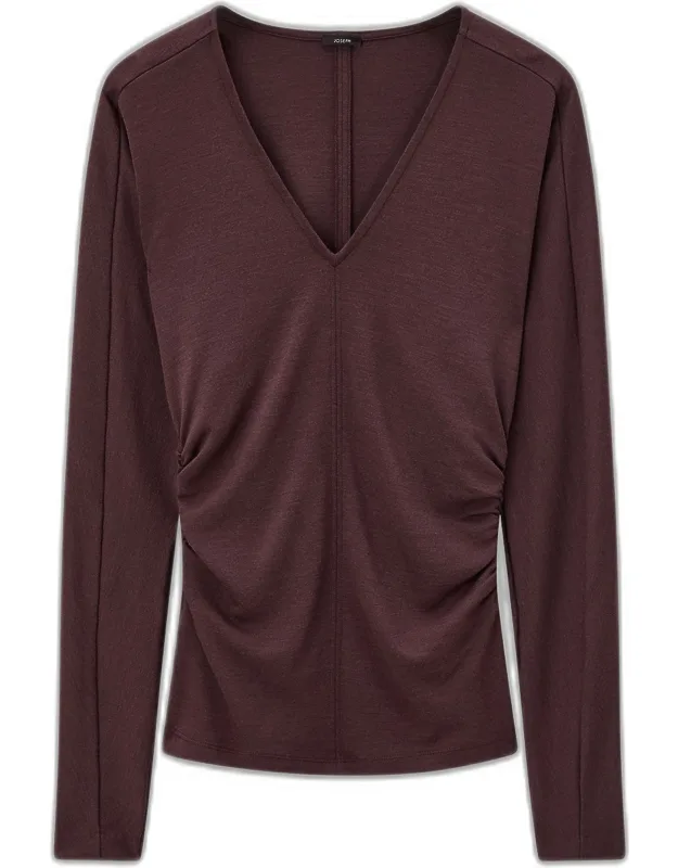 Wool Jersey V-neck Top