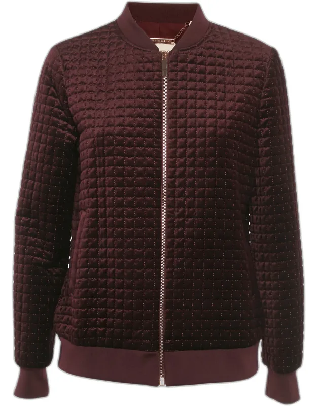 Velvet Quilted Bomber Jacket