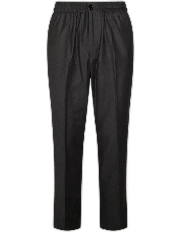 Pants With Elasticated Waist And Frontal Zip Fastening