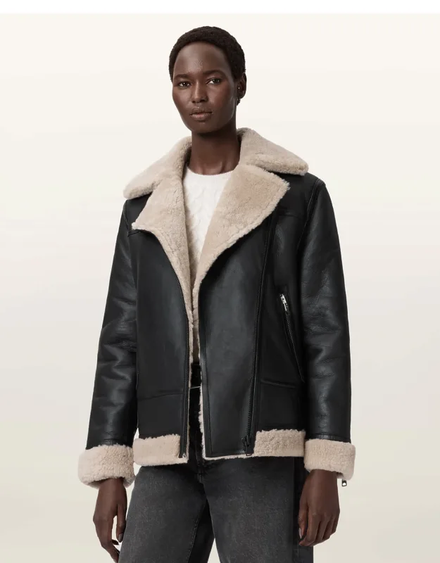 Sola Shearling Biker Jacket