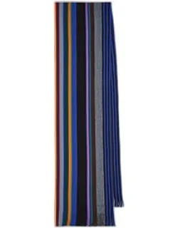 Multicolour Merino Wool Twisted Stripe Scarf