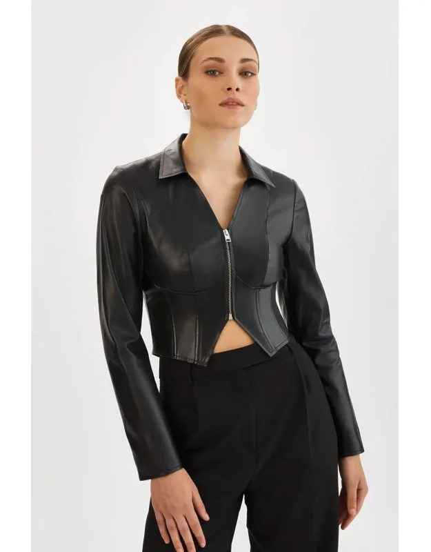 Leather Corset Jacket