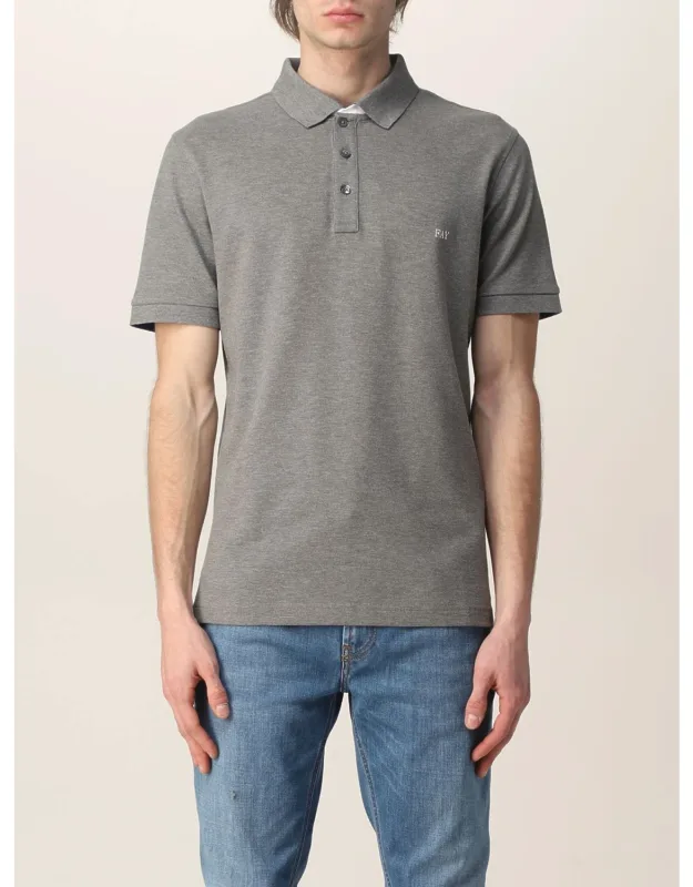 Stretch Cotton Polo Shirt With Logo