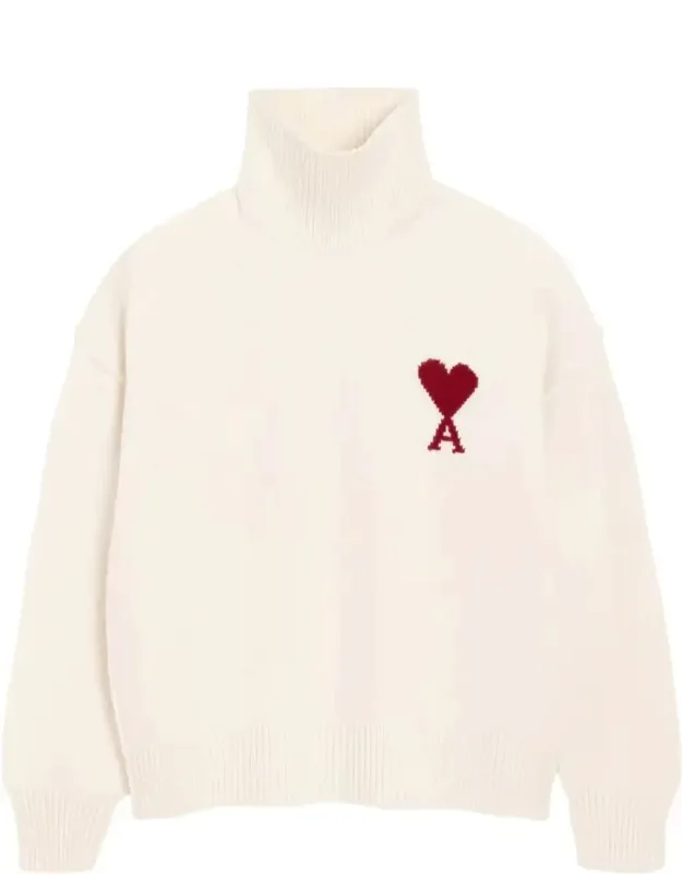Sweater Turtleneck Heart-shaped