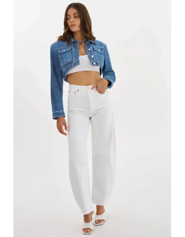 Cropped Leather Jacket