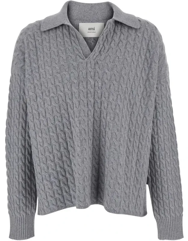Polo Shirt With Woven Design In Wool