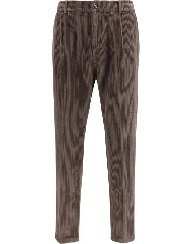 Cruna Pants With Front Zipper And Slim Cut