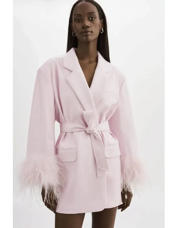 Feather Trim Blazer