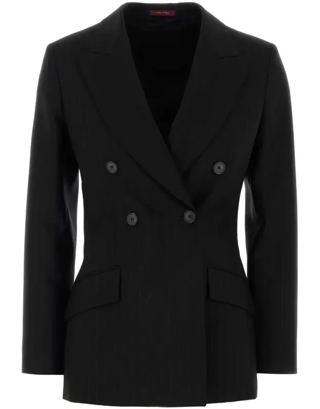 Embroidered Wool Blazer