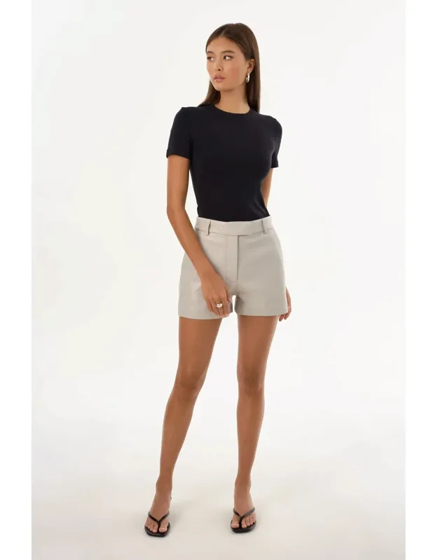 Recycled Leather Trouser Shorts