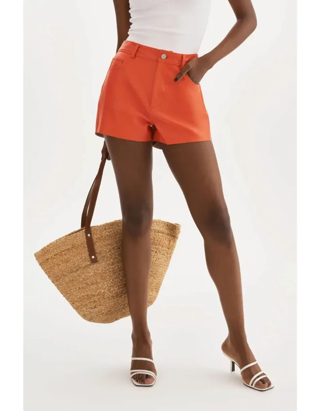 Leather High-waisted Shorts