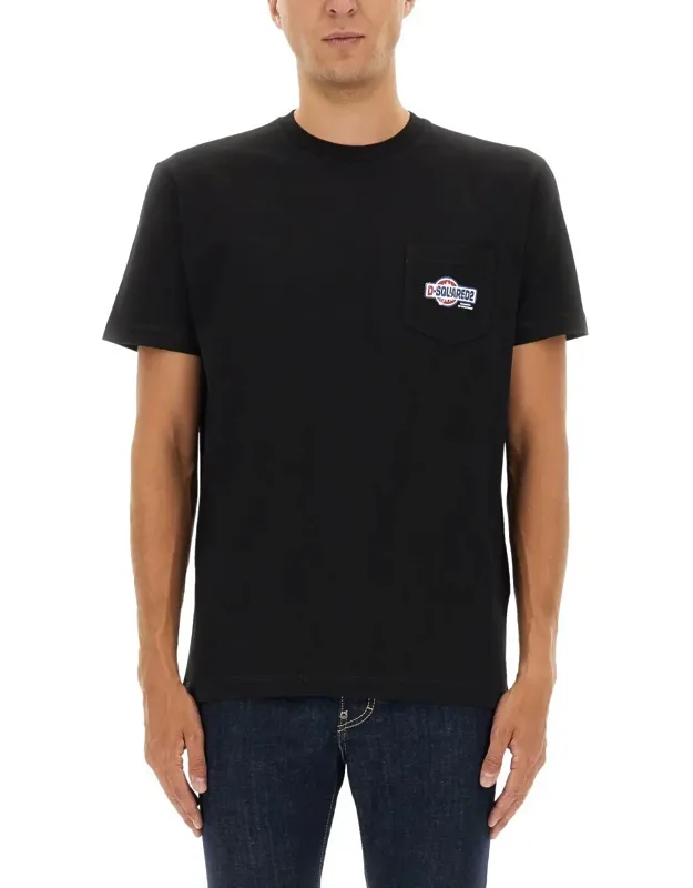 T-shirt With Pocket And Logo