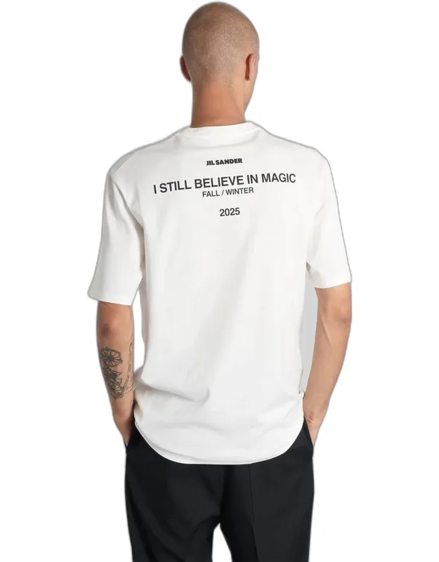 T-shirt With Logo Print And Straight Hem