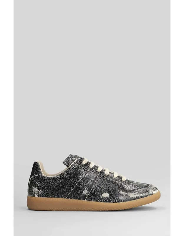 _replica Sneakers With Stitching Detail And Honey Sole_