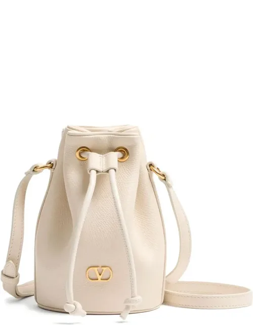 Vlogo Signature Mini Leather Bucket Bag
